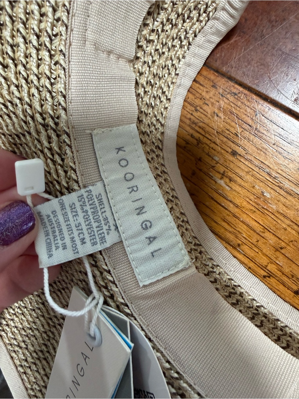 Kooringal Australia Packable Wide Brim Straw Look Sun Visor NWT - Picture 6 of 6